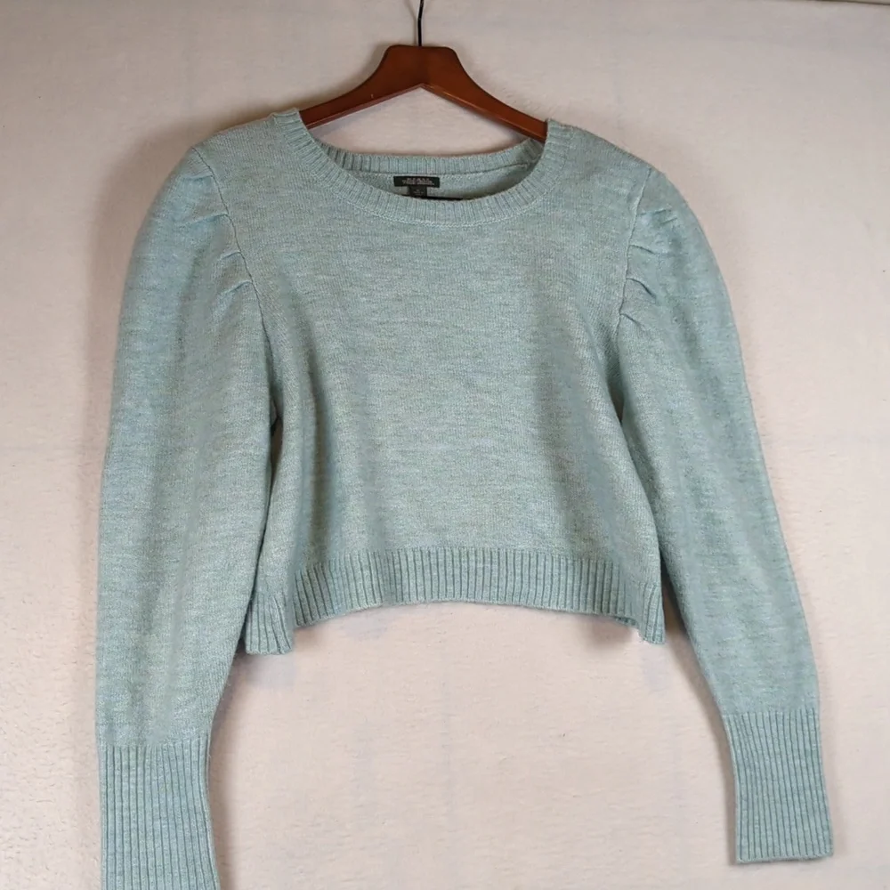 Wild Fable Light‎ Blue Ribbed Hem Knit Sweater XL